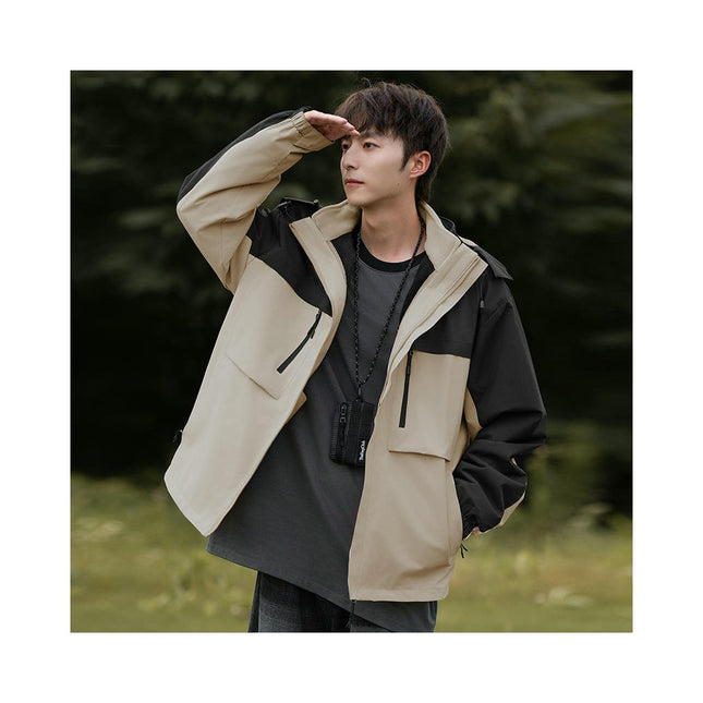 Couples Jacket Autumn and Winter Outdoor Travel 3 in 1 Plus Fleece Jacket Mountaineering Clothes