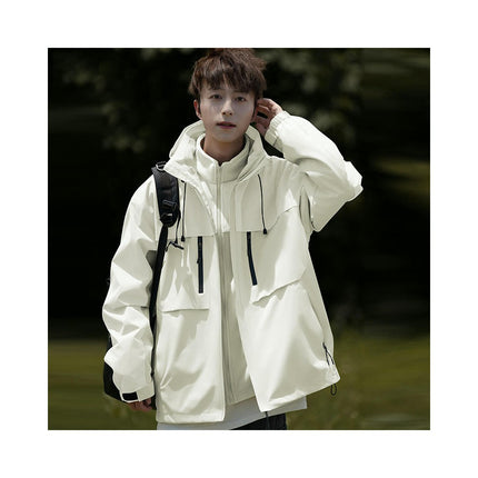 Couples Jacket Autumn and Winter Outdoor Travel 3 in 1 Plus Fleece Jacket Mountaineering Clothes