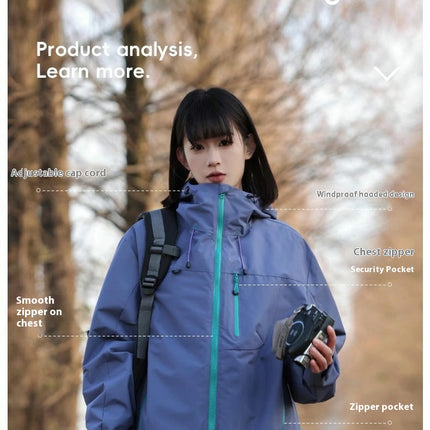 Spring and Autumn Women's Outdoor Windproof and Waterproof Mountaineering Clothing