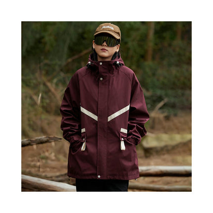 Hooded Functional Wind Jacket, Windproof and Waterproof Outdoor Mountaineering Clothing