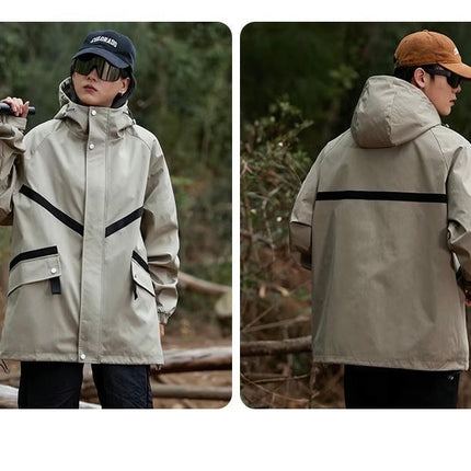 Hooded Functional Wind Jacket, Windproof and Waterproof Outdoor Mountaineering Clothing