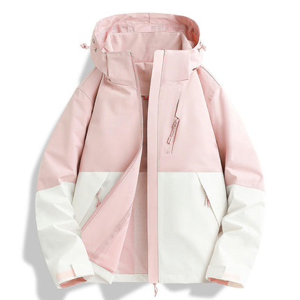 Jacket Spring and Autumn One-piece Waterproof Windproof Long Sleeve Hooded Mountaineering Clothes