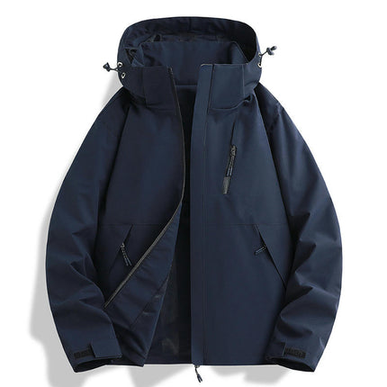 Jacket Spring and Autumn One-piece Waterproof Windproof Long Sleeve Hooded Mountaineering Clothes