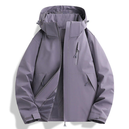 Jacket Spring and Autumn One-piece Waterproof Windproof Long Sleeve Hooded Mountaineering Clothes