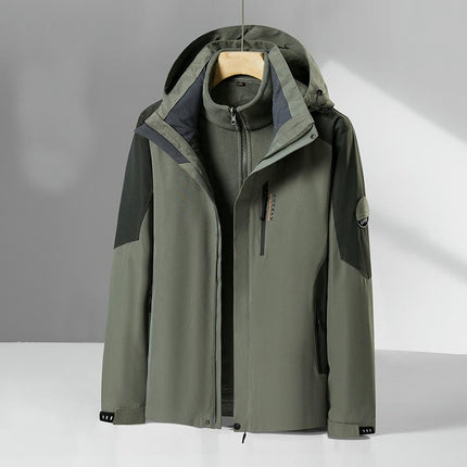 Outdoor Jacket for Men and Women 3 in 1 Removable Mink Fleece Liner Travel Ski Jacket