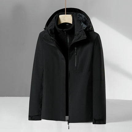 Outdoor Jacket for Men and Women 3 in 1 Removable Mink Fleece Liner Travel Ski Jacket