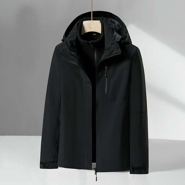 Outdoor Jacket for Men and Women 3 in 1 Removable Mink Fleece Liner Travel Ski Jacket