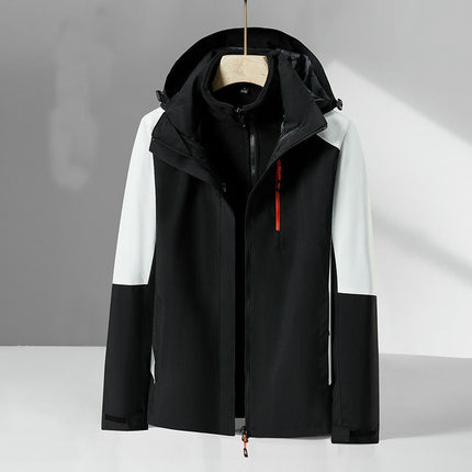 Outdoor Jacket for Men and Women 3 in 1 Removable Mink Fleece Liner Travel Ski Jacket
