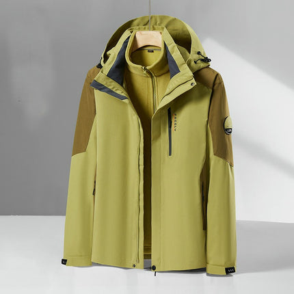 Outdoor Jacket for Men and Women 3 in 1 Removable Mink Fleece Liner Travel Ski Jacket