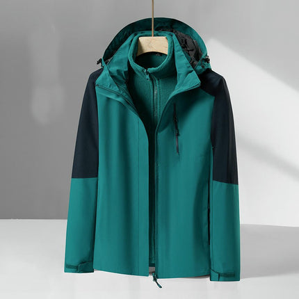 Outdoor Jacket for Men and Women 3 in 1 Removable Mink Fleece Liner Travel Ski Jacket