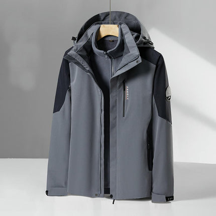 Outdoor Jacket for Men and Women 3 in 1 Removable Mink Fleece Liner Travel Ski Jacket