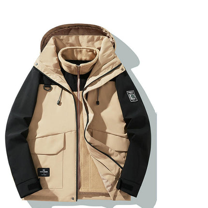 Outdoor Jacket 3 in 1 Women's Waterproof Windproof Removable Liner Travel Mountaineering Jacket