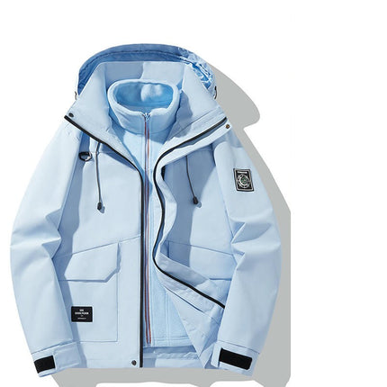 Outdoor Jacket 3 in 1 Women's Waterproof Windproof Removable Liner Travel Mountaineering Jacket