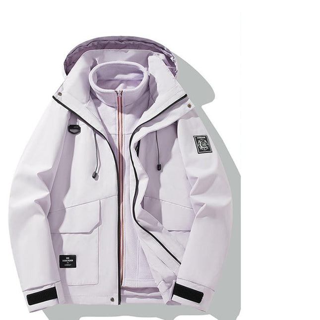 Outdoor Jacket 3 in 1 Women's Waterproof Windproof Removable Liner Travel Mountaineering Jacket