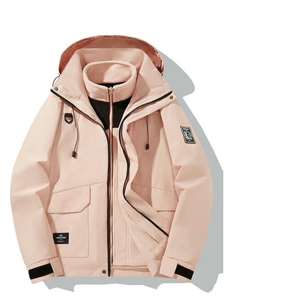 Outdoor Jacket 3 in 1 Women's Waterproof Windproof Removable Liner Travel Mountaineering Jacket