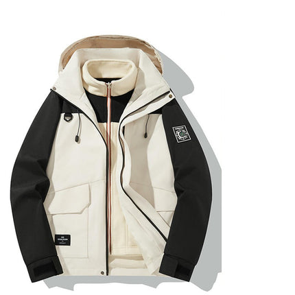 Outdoor Jacket 3 in 1 Women's Waterproof Windproof Removable Liner Travel Mountaineering Jacket