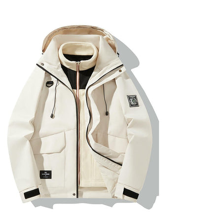 Outdoor Jacket 3 in 1 Women's Waterproof Windproof Removable Liner Travel Mountaineering Jacket