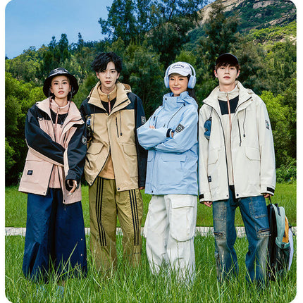 Outdoor Jacket 3 in 1 Women's Waterproof Windproof Removable Liner Travel Mountaineering Jacket