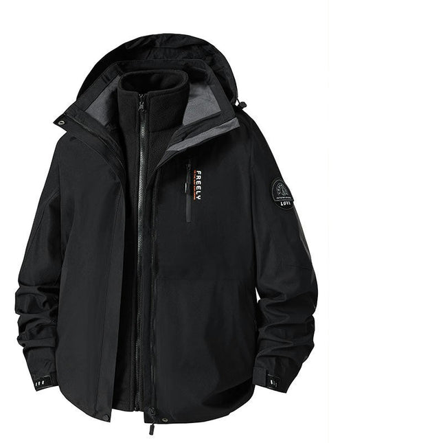 Waterproof 3-in-1 Ski Jacket Warm Winter Snow Coat Windproof Rain Snowboarding Jackets-A