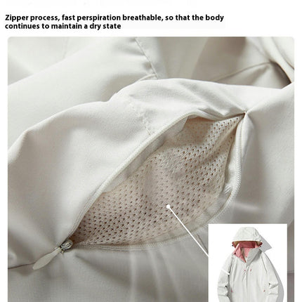 Spring and Autumn Hooded Jacket-Windproof and Waterproof Mountaineering Travel Jacket