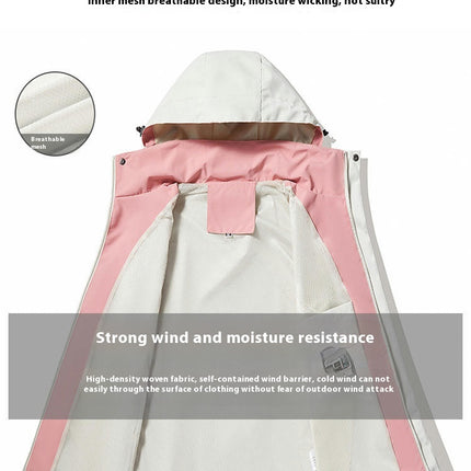 Spring and Autumn Hooded Jacket-Windproof and Waterproof Mountaineering Travel Jacket