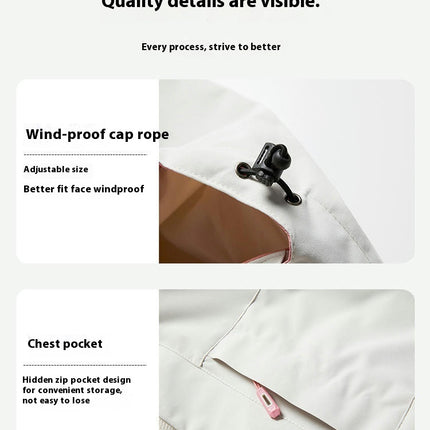 Spring and Autumn Hooded Jacket-Windproof and Waterproof Mountaineering Travel Jacket