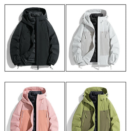 Men's and Women's Autumn and Winter 3-in-1 Mountaineering Jacket With Detachable Down Lining