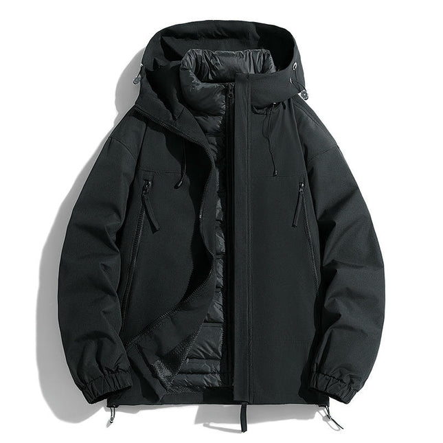 Men's and Women's Autumn and Winter 3-in-1 Mountaineering Jacket With Detachable Down Lining