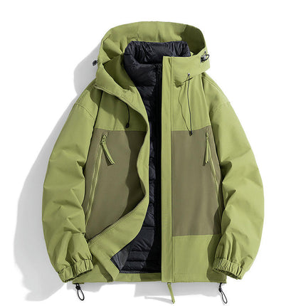 Men's and Women's Autumn and Winter 3-in-1 Mountaineering Jacket With Detachable Down Lining