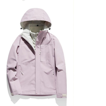 Winter Skiing Jacket 3 in 1 Waterproof Warm Snow Fleece Lining Coat Hooded Windproof Jacket