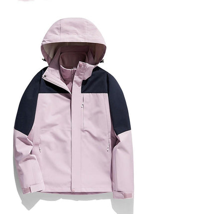 Winter Skiing Jacket 3 in 1 Waterproof Warm Snow Fleece Lining Coat Hooded Windproof Jacket