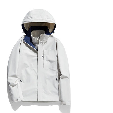 Winter Skiing Jacket 3 in 1 Waterproof Warm Snow Fleece Lining Coat Hooded Windproof Jacket