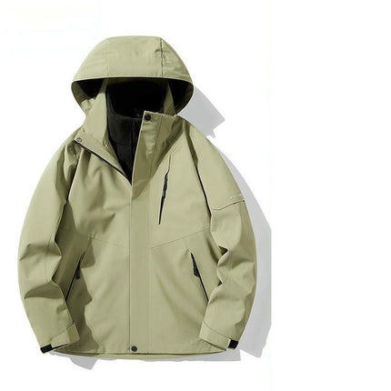 Men's and Women's Outdoor Jackets-Autumn and Winter Windproof and Waterproof 3-In-1 Jacket 1