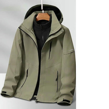 Men's and Women's Outdoor Jackets-Autumn and Winter Windproof and Waterproof 3-In-1 Jacket