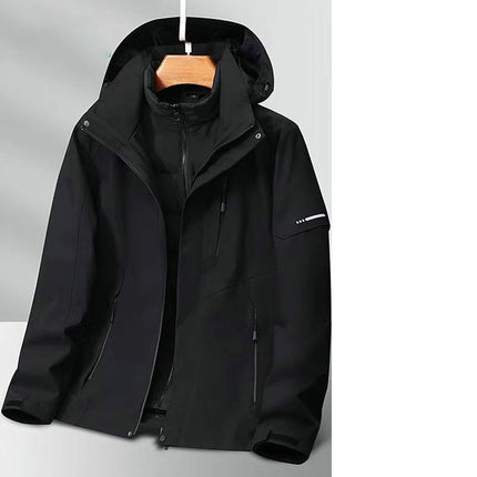 Men's and Women's Outdoor Jackets-Autumn and Winter Windproof and Waterproof 3-In-1 Jacket