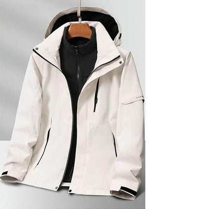 Men's and Women's Outdoor Jackets-Autumn and Winter Windproof and Waterproof 3-In-1 Jacket