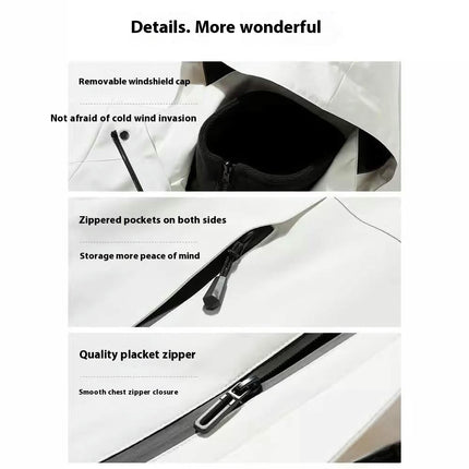 Men's and Women's Outdoor Jackets-Autumn and Winter Windproof and Waterproof 3-In-1 Jacket