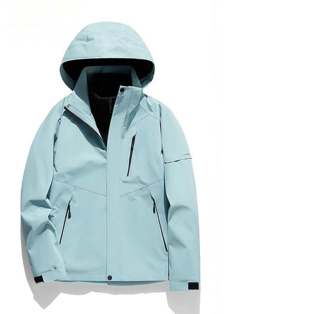 Men's and Women's Outdoor Jackets-Autumn and Winter Windproof and Waterproof 3-In-1 Jacket 1