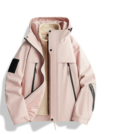 Outdoor Leisure Jacket - 3 in 1 Detachable Windproof and Waterproof Ski Jacket for Men and Women
