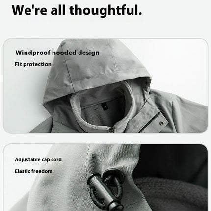 Outdoor Leisure Jacket - 3 in 1 Detachable Windproof and Waterproof Ski Jacket for Men and Women