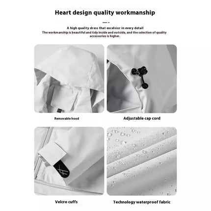 Spring and Autumn Colorblock Jackets for Men and Women - Loose Casual Outdoor Hooded Windbreaker Jackets