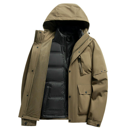 Outdoor Detachable Down Liner Three-In-One Jacket Winter Warm Ski Mountaineering Jacket