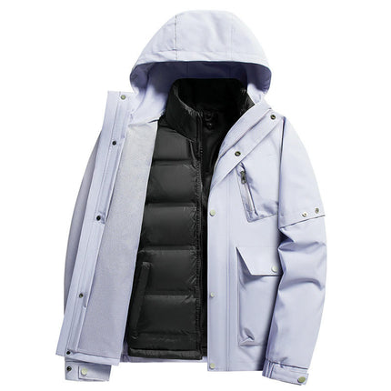 Outdoor Detachable Down Liner Three-In-One Jacket Winter Warm Ski Mountaineering Jacket