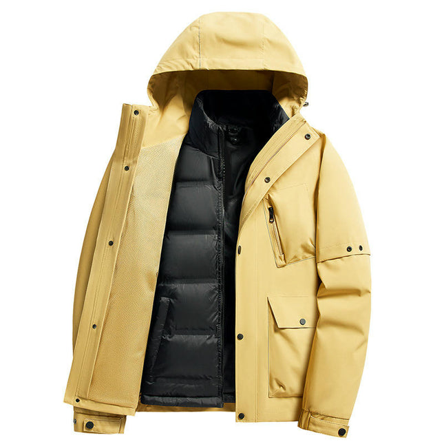 Outdoor Detachable Down Liner Three-In-One Jacket Winter Warm Ski Mountaineering Jacket