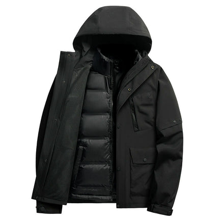 Outdoor Detachable Down Liner Three-In-One Jacket Winter Warm Ski Mountaineering Jacket