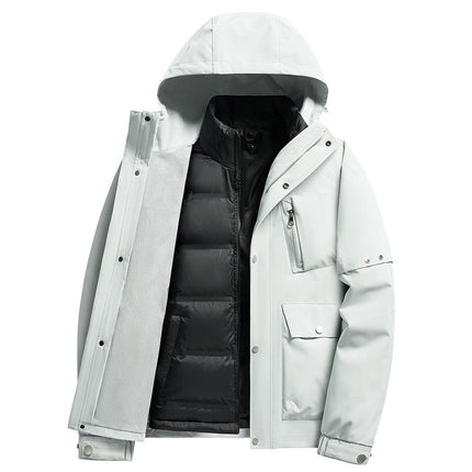 Outdoor Detachable Down Liner Three-In-One Jacket Winter Warm Ski Mountaineering Jacket