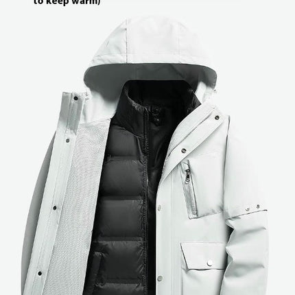 Outdoor Detachable Down Liner Three-In-One Jacket Winter Warm Ski Mountaineering Jacket