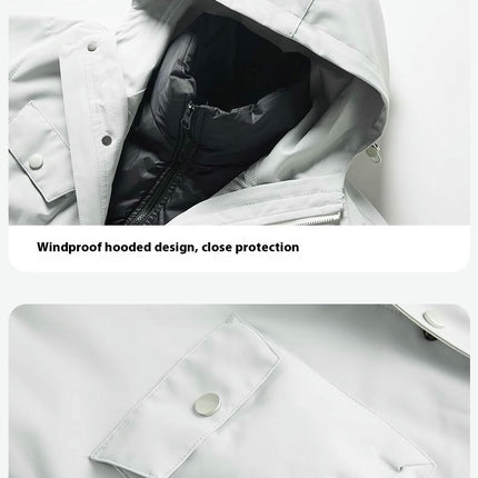 Outdoor Detachable Down Liner Three-In-One Jacket Winter Warm Ski Mountaineering Jacket