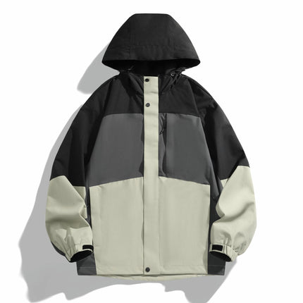 Outdoor Men's Jacket 3 In 1 Detachable Windproof and Waterproof Mountaineering Clothing