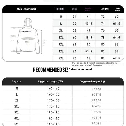 Men's 3 in 1 Waterproof Winter Ski Jackets Warm Windbreaker Snow Rain Coat Thermal Fleece Liner Hood